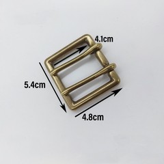 Men Retro Brass Double Tongue Pin Prong DIY Metal Belt Buckle Fits 40MM Straps