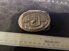 1992 Vintage Bass Anglers Sportsman Society 25th Anniversary Buckle