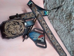 Unisex chinseled western belt 