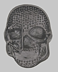 Vintage Skull Belt Buckle Men Pirate Halloween Skeleton Cosplay Bling Gunmetal