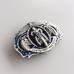 Vintage Style Biker Rider Enamel Belt Buckle also Stock in US
