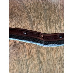VTG ONYX by Brighton Two Tone Leather Belt Men 42 Silver Buckle Western Rodeo