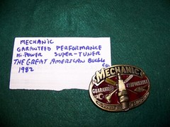 Mechanic belt buckle 1982 The great American buckle company