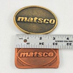 Vintage Matsco Solid Brass Belt Buckle BTS Hit Line Made inUSA