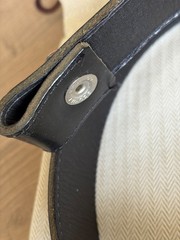 RARE! BWL BILL WALL LEATHER CUSTOM LEATHER BELT W/ STERLING SILVER CROSS SNAP