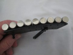 9 Bullet Ammo Belt Buckle Great Condition 2 1/2&Prime; X 4&Prime; Fits 2&Prime; Belt