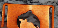 GRIP6 BELT BUCKLE – NATURALIST SALMON FISH – FOXTAIL ORANGE – 1.5 INCH WIDE