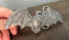 Vintage Style Bat Belt Buckle Dracula Megabat Gothic Western Design Metal