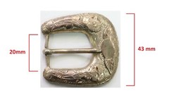 Hecho En Mexico Belt Buckle Set Sterling Silver 925 Flowers Glam fits 20mm Belt