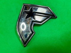 Famous Stars and Straps F Logo Belt Buckle Silver Black Metal Y2K