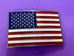 Patriots United States American Flag Star Strips Enameled Patriotic Belt Buckle