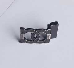 Ferragamo Men&rsquo;s Belt Buckle gray grid pattern texture Fits Belt Width 1.38in