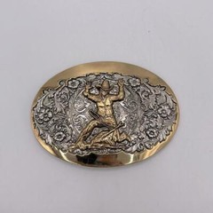 Award Design Medals Cowgirl Western Rodeo Belt Buckle Silver Gold 24KP