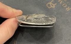 BHJ Co Sterling 10k Multi Color Black Hills Belt Buckle Hand Engraved Pheasants