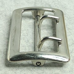Sam Browne Belt Buckle Double Prong USA Heavy Duty 1.75 Inch Silver Tone