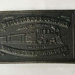 Vintage Wells Fargo and Company Bankers and Forwarders Rectangular Belt Buckle