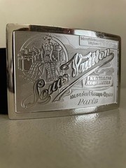 Louis Vuitton Metal Buckle Belt Travel Requisite design Used From Japan