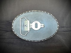 “Alien Excavation” OOAK Belt Buckle 4.5” Sculptural Textured Darren McNeese