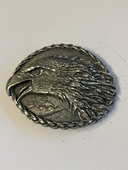 1993 VINTAGE🇺🇸EAGLE HEAD BELT BUCKLE PATRIOTIC USA AMERICA THE BEAUTIFUL LQQK