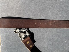 Belt With Skeleton Buckle By Alchemy Gothic