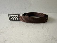 Grip6 Gray Honeycomb Buckle w/ Brown 1” Wide Tactical Nylon Belt – 48&Prime; Long