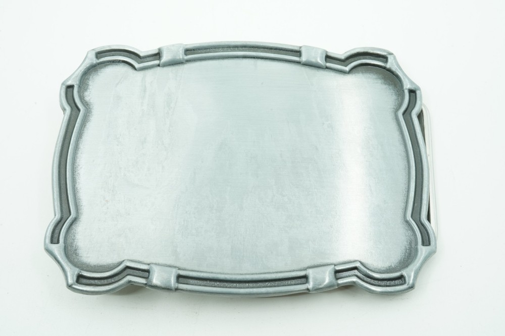Blank Western Rectangle Edge Metal Belt Buckle