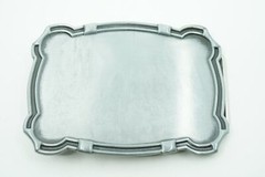 Blank Western Rectangle Edge Metal Belt Buckle