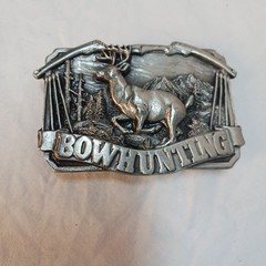 1983 Bow Hunting Bergamot Brass Works Siskiyou Whitetail Belt Buckle