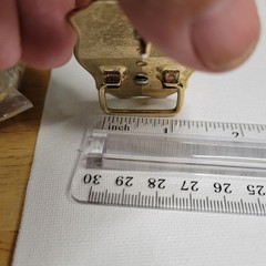 Vintage NOS Small Goldtone Belt Buckle Screw Oval Bezel Gemstone Blank Cabochon