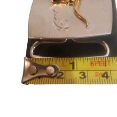 Vintage Anson belt buckle Cowboy,2 Tone Color,Silver & Gold. Unused.