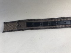 Men’s Vtg Versace Signature Medusa Print Leather Belt B3729 Made In Italy 34/85