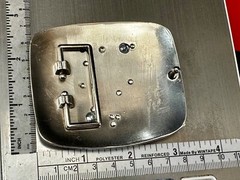 Custom Initial Letter L Silver Tone Outlined Reflective Men Women Belt Buckle