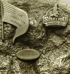Vintage Vietnam Veteran Belt Buckle made in 1989 by Siskiyou Buckle Company
