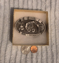 Vintage 1988 Metal Belt Buckle, Case, Uni-Loader, Skid Steer, Bobcat, Con
