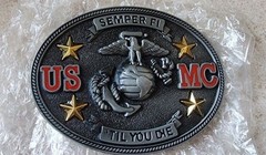 New Marines USMC military Marines Semper fi Belt Buckle