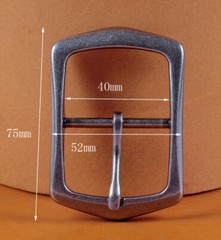Heavy Duty Silver Finish Oblong Center Bar Belt Buckle Fits 1-1/2&Prime; Leather Belts
