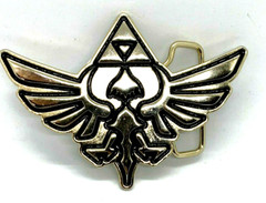 Legend of Zelda Belt Buckle Crimson Loftwing Link Hylian Triforce Crest Nintendo