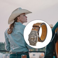 Vintage Western Belt Buckle Belt Cowboy Belts For Men Jeans Belt Leather Belt
