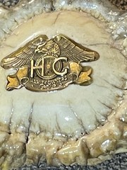 Vintage Elk Antler Belt Buckle With Eagle Harley Owners Group Motorcycle
