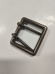 Men Retro Brass Double Tongue Pin Prong DIY Metal Belt Buckle Fits 40MM Straps