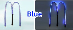 Blue LED Light Up Adult Suspenders Party Accessories Adjustable DJ Clown Costume