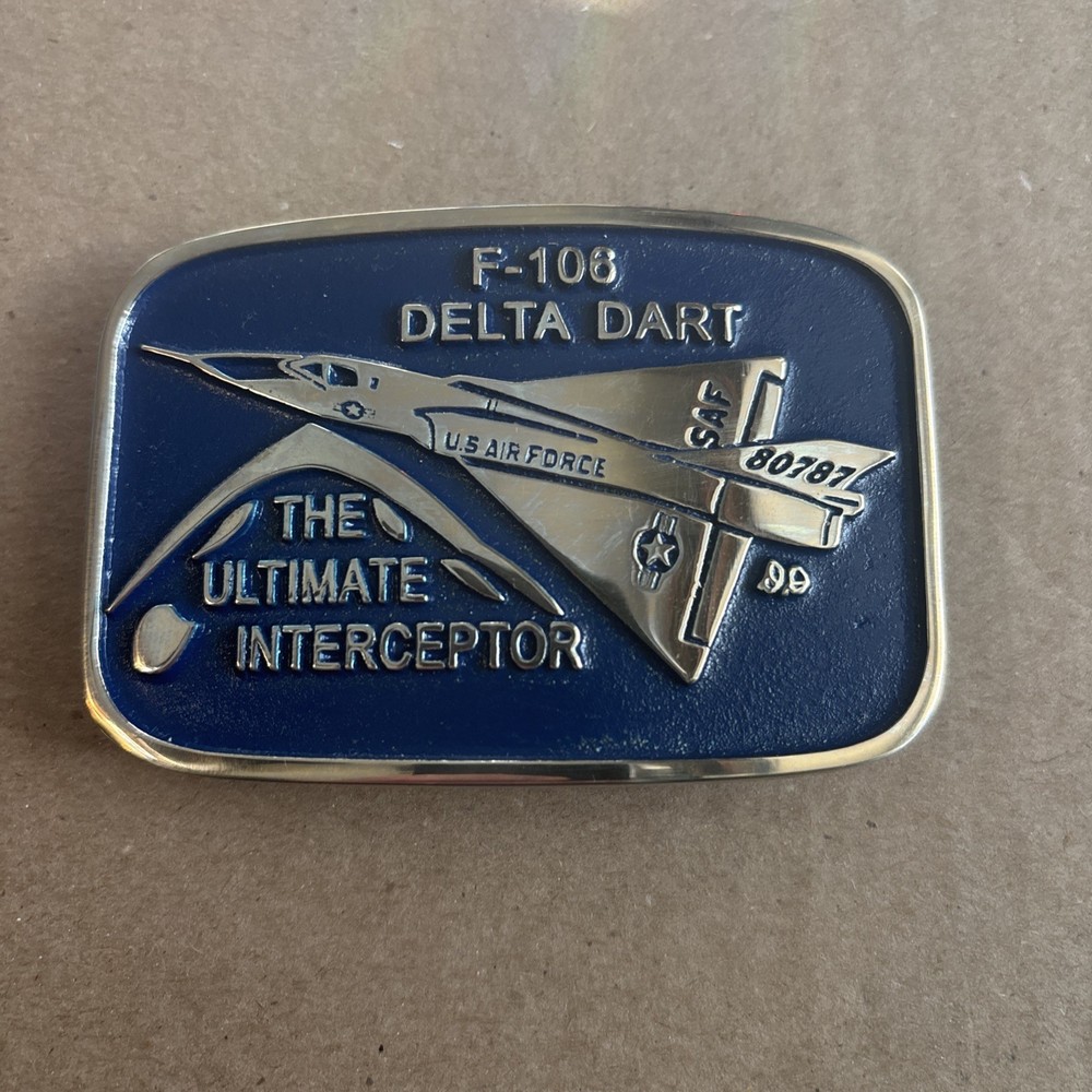 NOS Rainbow Metals F-106 Delta Dart The Ultimate Interceptor belt buckle #27/100