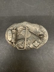 Western Horse Blue Ted Silver Metal Belt Buckle
