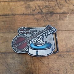 BLUEGRASS countrymusic BRASS belt buckle WESTERN guitar fiddle