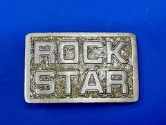 Rock Star 2001 Great American Products Statement Novelty Vintage Belt Buckle