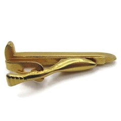 Vintage Winchester Commemorative Railroad Spike Tie Clip Bar Gold Tone Men&rsquo;s