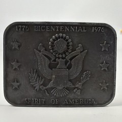 1776 Bicenentenial 1976 Spirit of America Eagle Pewter Belt Buckle