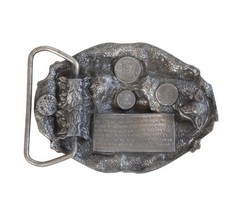 VTG 1986 Bergamot « I&rsquo;m Proud to be an American Veteran » Pewter Belt Buckle – USA