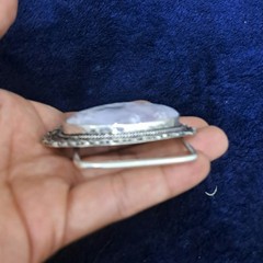 Belt Buckle Silver Plated Dendritic Opal Western Cowboy Gemstone Buckle For Dad