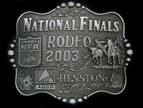 UD17139 *NOS* NFR ***2003 NATIONAL FINALS RODEO*** HESSTON COLLECTOR BELT BUCKLE